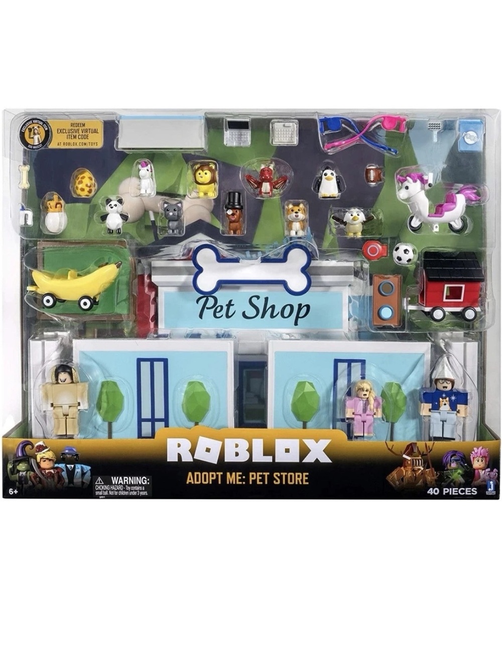 *NEW* ROBLOX Celebrity Collection Adopt Me Pet Store Deluxe Playset 40 PIECES